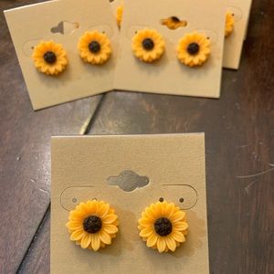 Sunflower Post Earring